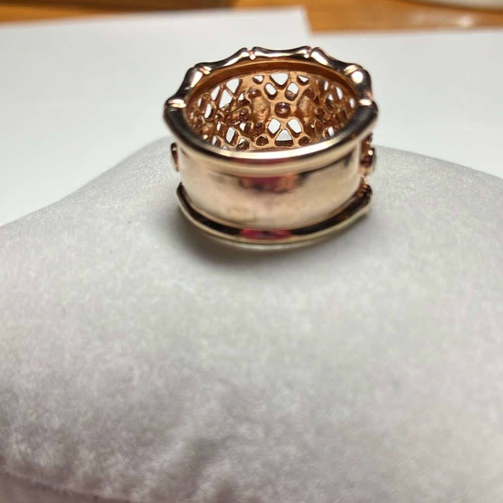 Technibond Orginial Rose Gold CZ Bamboo Ring - Picture 6 of 10